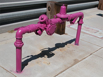 Purple-colored irrigation component