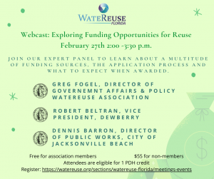 WateReuse Florida Webcast: Exploring Funding Opportunities for Reuse