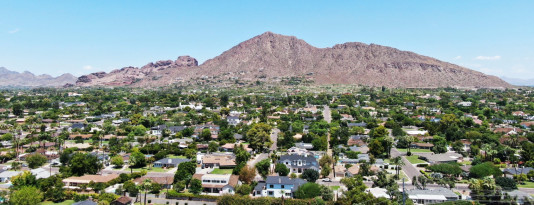 Aerial shot of Phoenix region