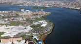 Aerial photo of Rikers Island